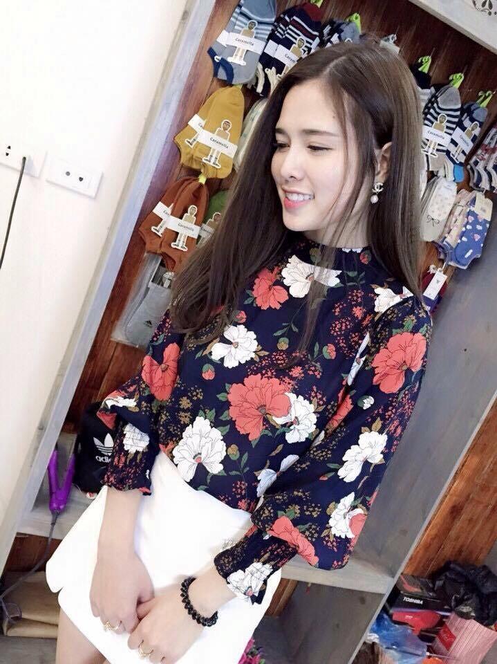 Sơ mi hoa cổ tàu chun tay Giá bán: 145.000đ