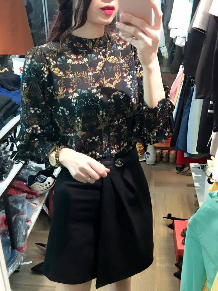 Sơ mi hoa cổ tàu chun tay Giá bán: 145.000đ