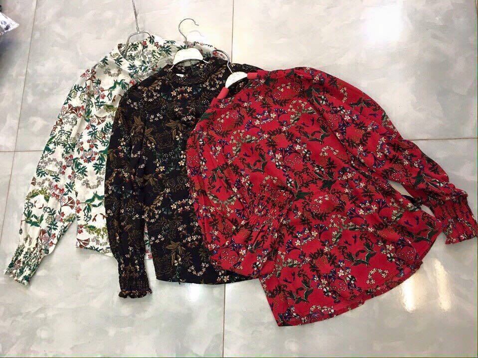 Sơ mi hoa cổ tàu chun tay Giá bán: 145.000đ