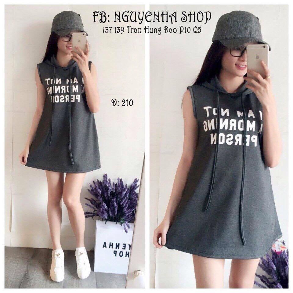 Váy ba lỗ có mũ sau, chất cotton Giá bán: 120.000đ