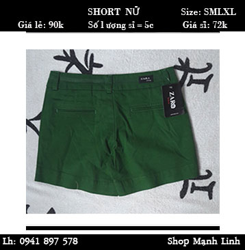 Quần Short Nữ Giá bán: 90.000đ