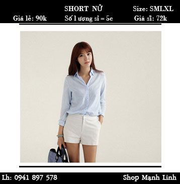 Quần Short Nữ Giá bán: 90.000đ