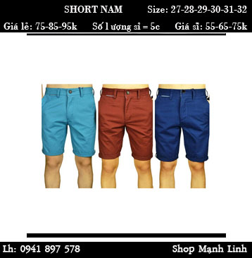 Quần Short Nam Giá bán: 75.000đ