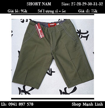 Quần Short Nam Giá bán: 95.000đ