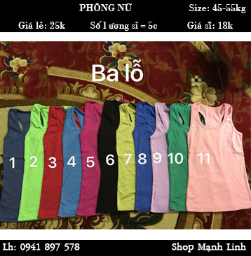 Áo phông Nữ Giá bán: 25.000đ