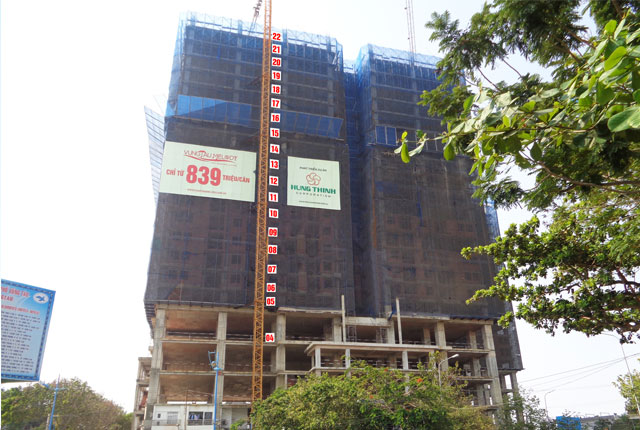 Chung cư Vũng Tàu Meloyd 2 mặt tiền hướng biển chuẩn bị cất nóc. Giá bán: 1.400.000đ