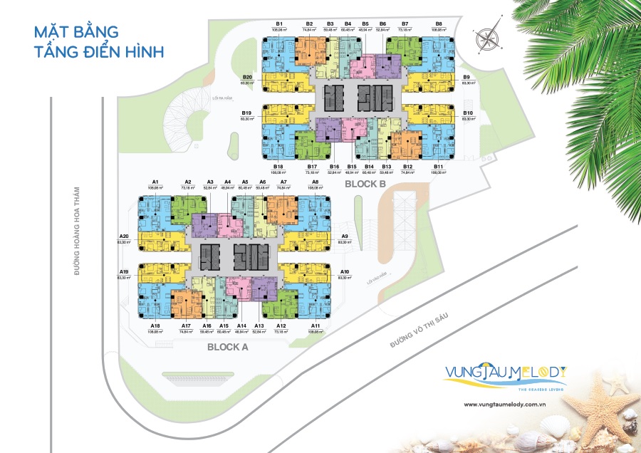 Xả bán căn 1 phòng ngủ view biển Bãi Sau tầng 15 giá 950 triệu tại Chung cư cao cấp Vũng Tàu Melody Giá bán: 950.000.000đ