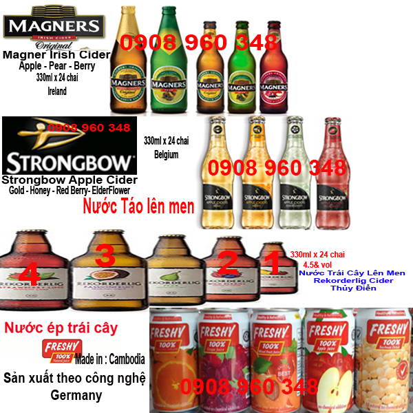 Strongbow cider Magners Cider Nước trái cây lên men nhập khẩu Giá bán: 350.000đ