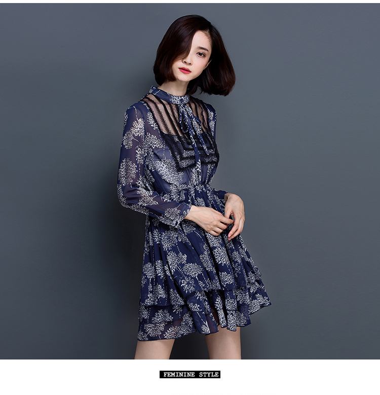 Đầm voan 2 lớp cổ trụ thắt nơ – DV2531 Giá bán: 500.000đ