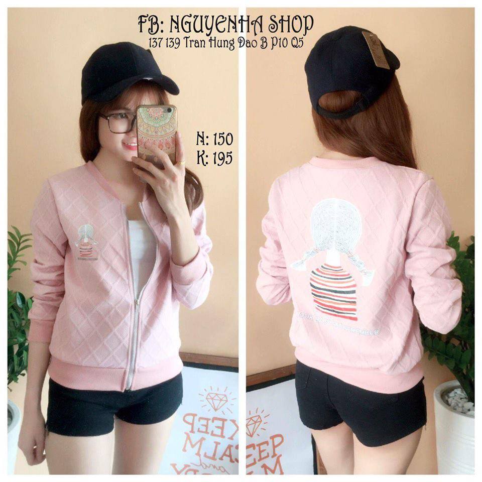 Áo khoác xốp cô gái thắt bính (hàng nhập)  Giá bán: 215.000đ