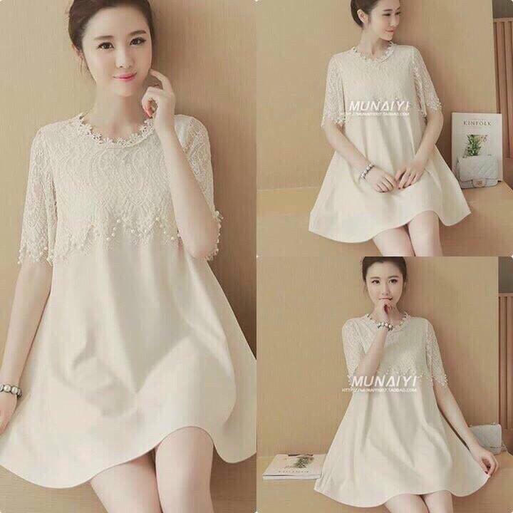 ĐẦM SUÔNG TAY CON PHỐI REN Giá bán: 245.000đ