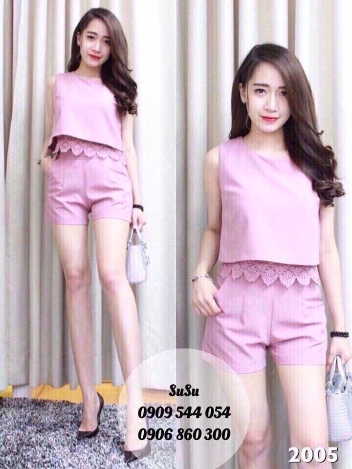 Set bộ short phối ren QC  Giá bán: 225.000đ