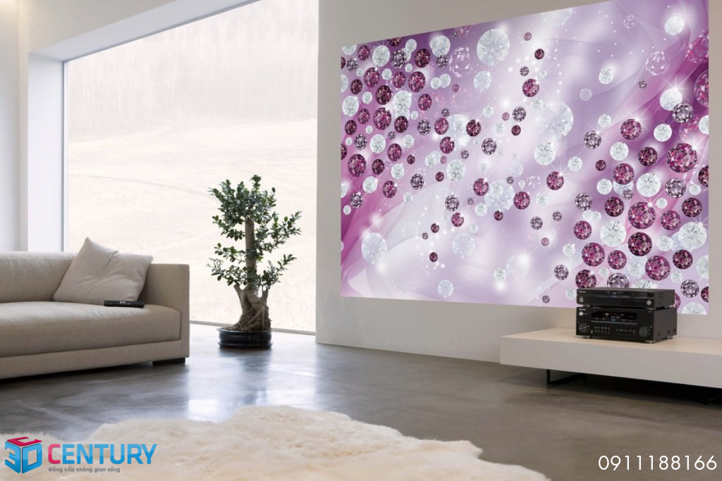 Gạch ốp tường 3D phòng khách Giá bán: 1.900.000đ