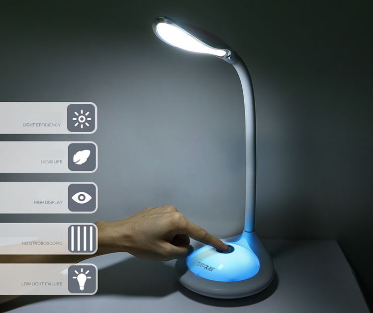 ĐÈN BÀN LED CẢM ỨNG ĐA NĂNG DP-6004 Giá bán: 350.000đ