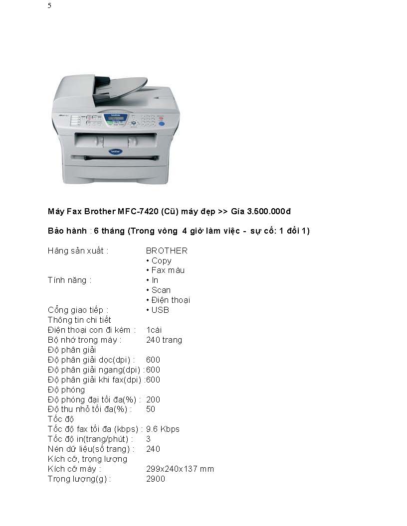 Máy fax cũ các loại Giá bán: 1.000.000đ