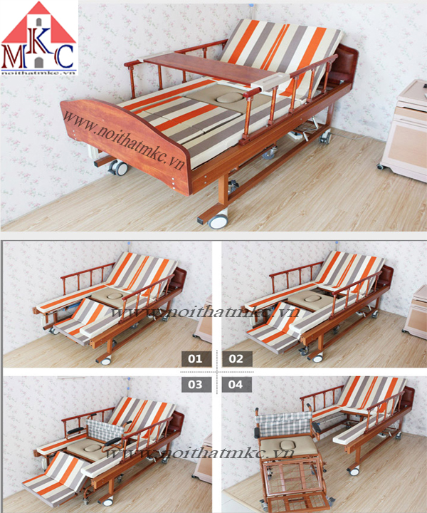 Giường bệnh cơ kết hợp xe lăn giải pháp thông mình cho người bị tai biến, bại liệt Giá bán: 25.890.000đ