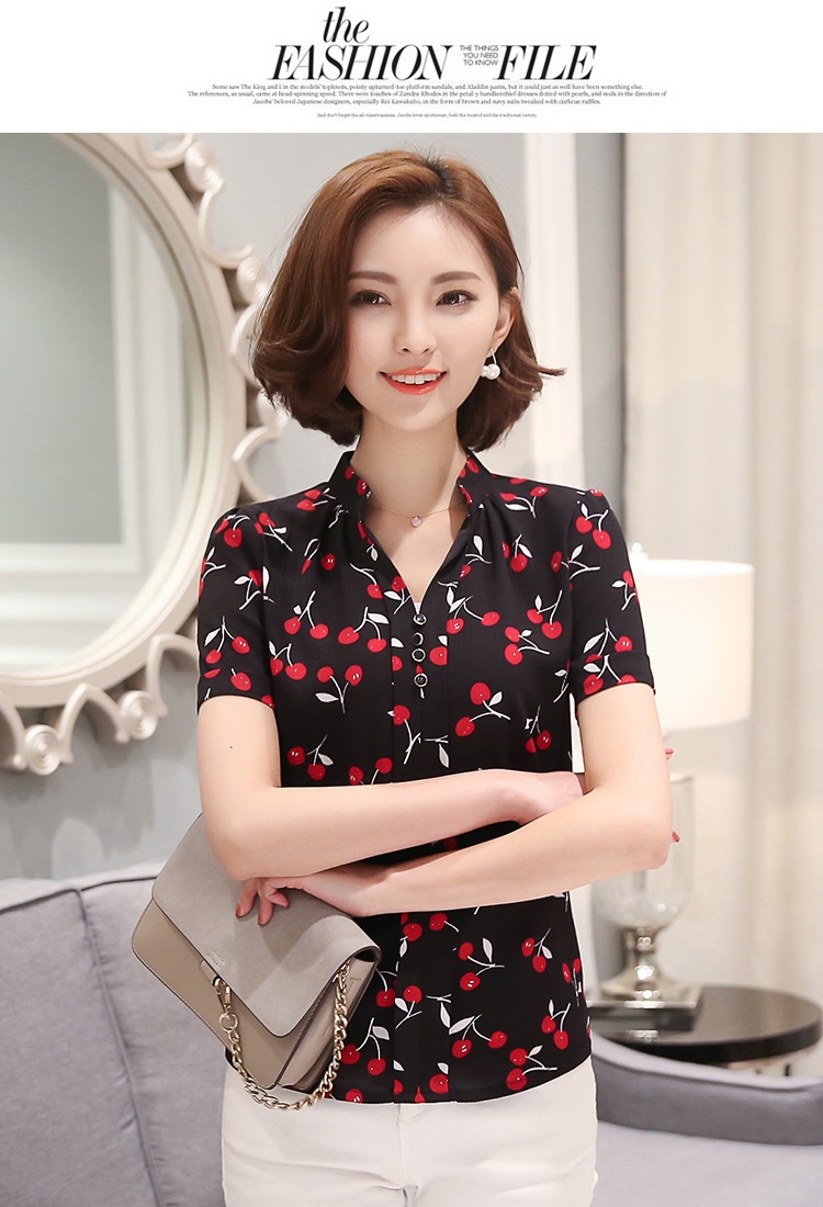 Áo sơ mi nữ tay ngắn họa tiết CHERRY SU51626 Giá bán: 149.000đ