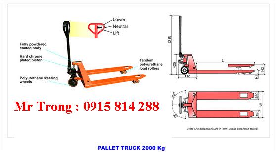 Xe nâng tay 2,5ton hiệu Eplift giá chỉ với 3,2t VND Giá bán: 3.200.000đ