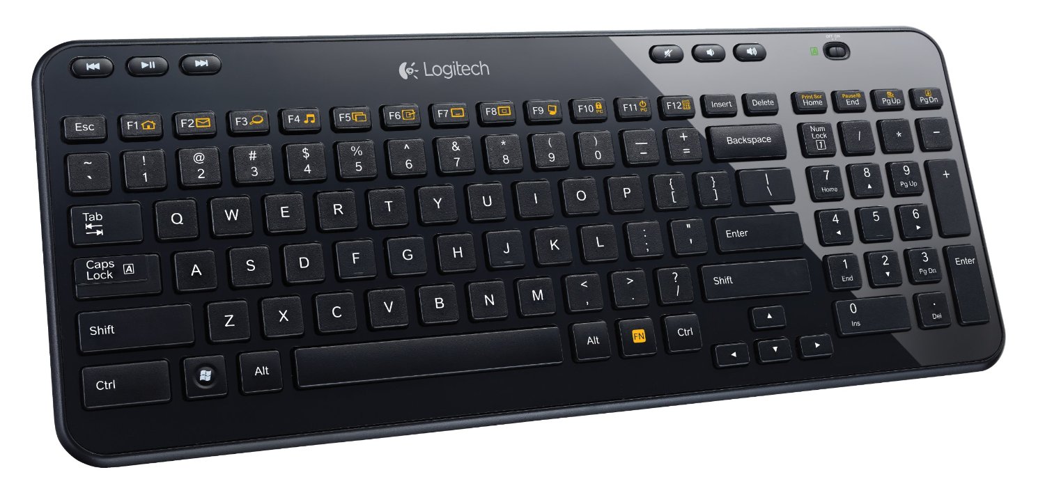 Logitech K360 Wireless USB Keyboard, Desktop Keyboard (Glossy Black) Giá bán: 1.100.000đ