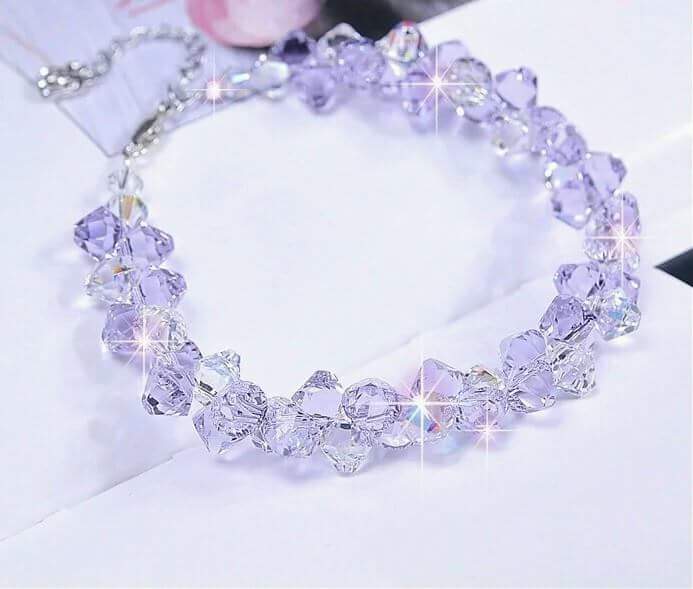 LT088 - lắc tay pha lê hạt tím Giá bán: 375.000đ