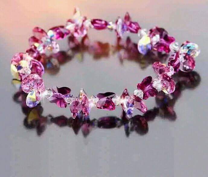 LT008 - Lắc tay pha lê bướm tím Giá bán: 309.000đ
