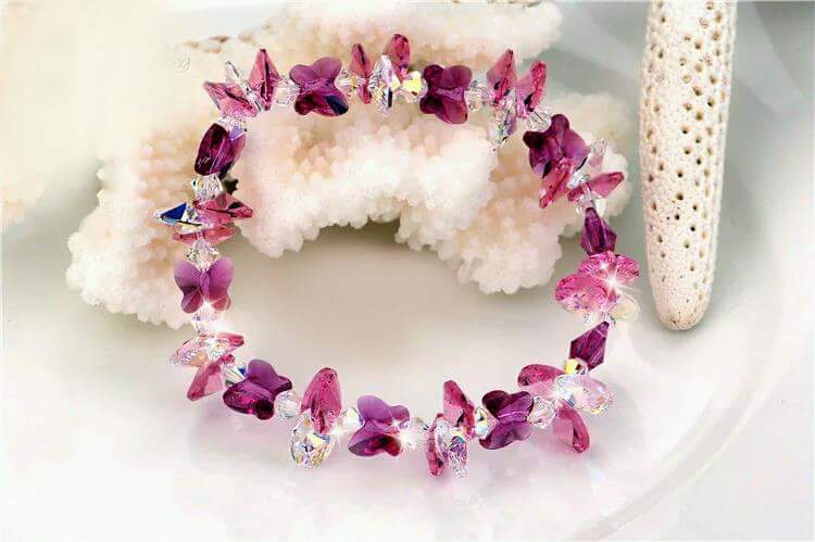 LT008 - Lắc tay pha lê bướm tím Giá bán: 309.000đ