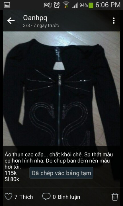 áo hotgirl Giá bán: 95.000đ