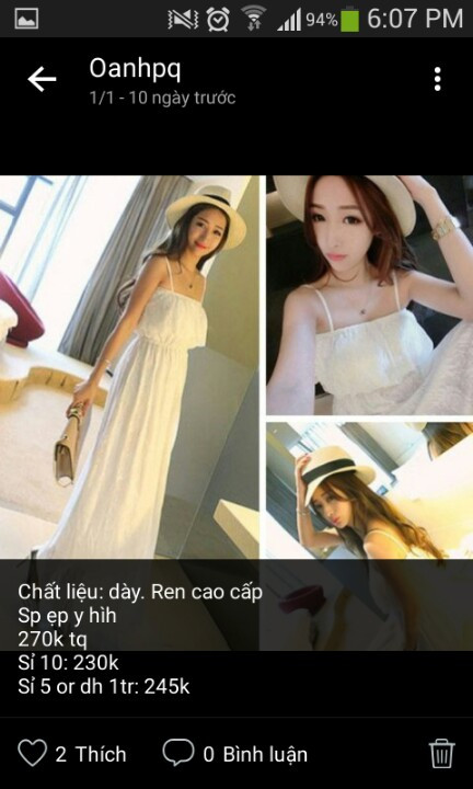 đầm váy Giá bán: 265.000đ