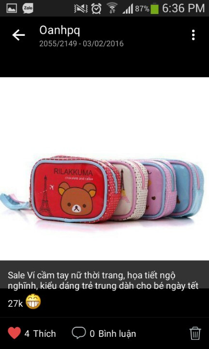 túi xách, ví túi xách, ví Giá bán: 40.000đ