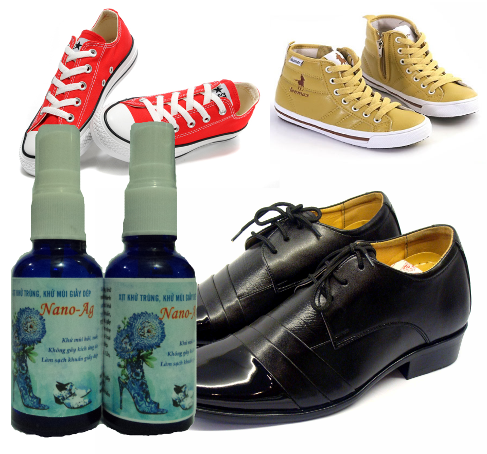 Xịt khử trùng, khử mùi giày dép Nano-ag Giá bán: 30.000đ