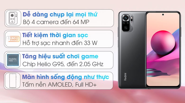Điện thoại redmi note 10 Giá bán: 5.990.000đ