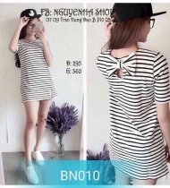 Váy kẻ nơ sau