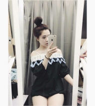 Áo trễ vai lượn sóng