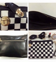 Clutch cầm tay kẻ Caro