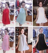 Váy sát nách cổ ngọc