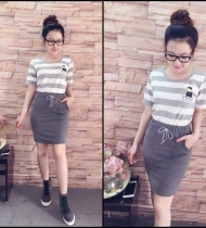 Set kẻ chất cotton