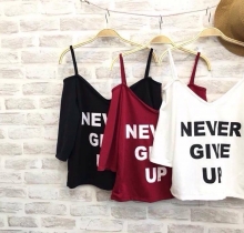 Áo thun trễ vai Never