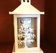 Lồng đốt nến trắng vuông