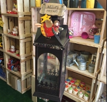 Lồng đốt nến đen vuông size lớn