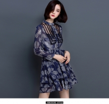 Đầm voan 2 lớp cổ trụ thắt nơ – DV2531