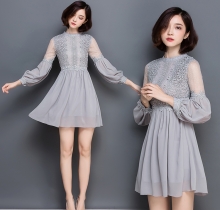 Đầm voan mịn 2 lớp kết ren – DV2534