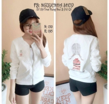 Áo khoác xốp cô gái thắt bính (hàng nhập) 