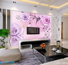 Gạch ốp tường 3D phòng khách