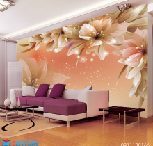 Gạch ốp tường 3D phòng khách