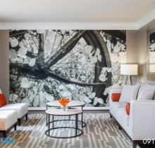 Gạch ốp tường 3D phòng khách