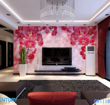 Gạch ốp tường 3D phòng khách