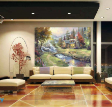 Gạch ốp tường 3D phòng khách