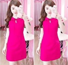 Đầm suông nữ khoét giọt nước DU11704