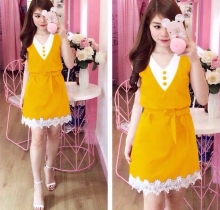 Đầm nữ thắt nơ DU11707