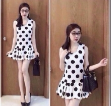 Đầm đuôi cá chấm bi DU11712